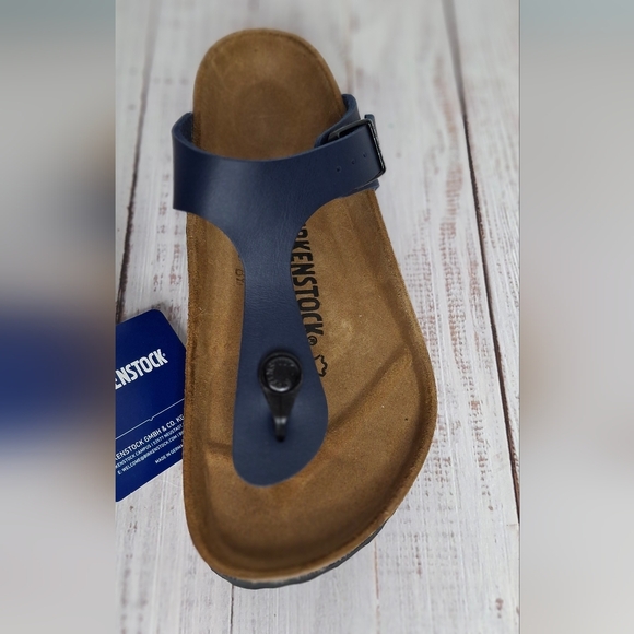 NIB Birkenstock Gizeh Blue Navy Thong Sandals Flip Flops Shoes regular 36/US 5-6 - Picture 8 of 10